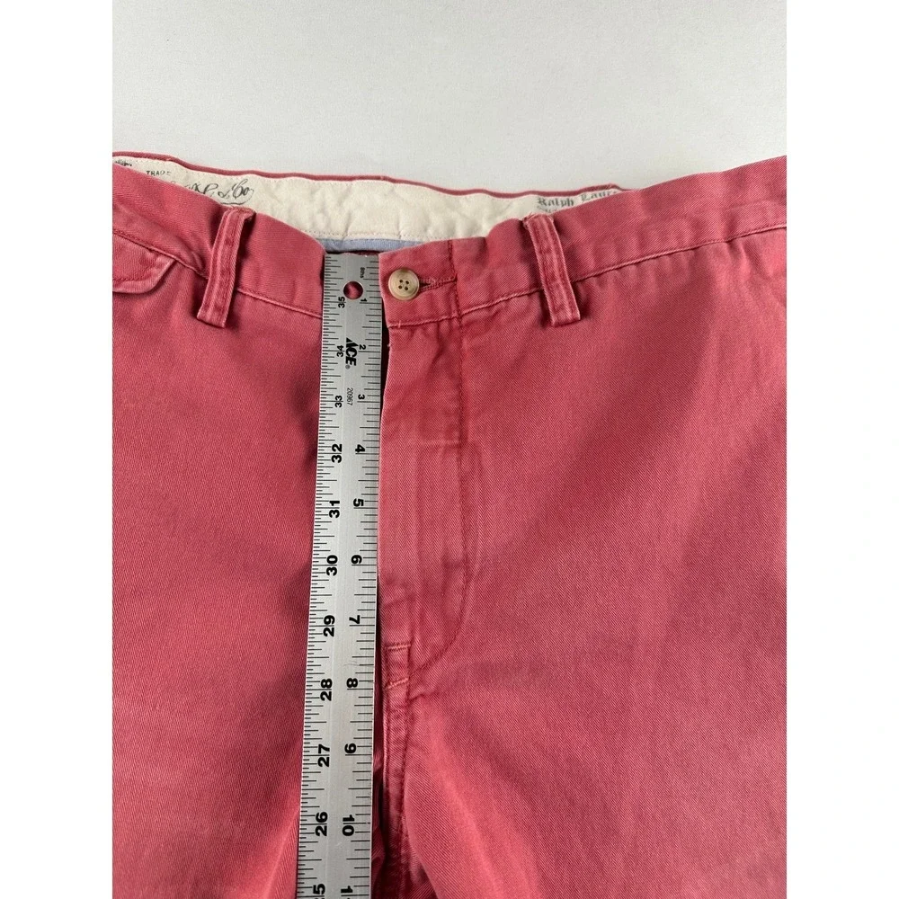 Vtg Polo Ralph Lauren Slim GI Fit Pants 36/32 Red Cotton Chinos Preppy Old Money